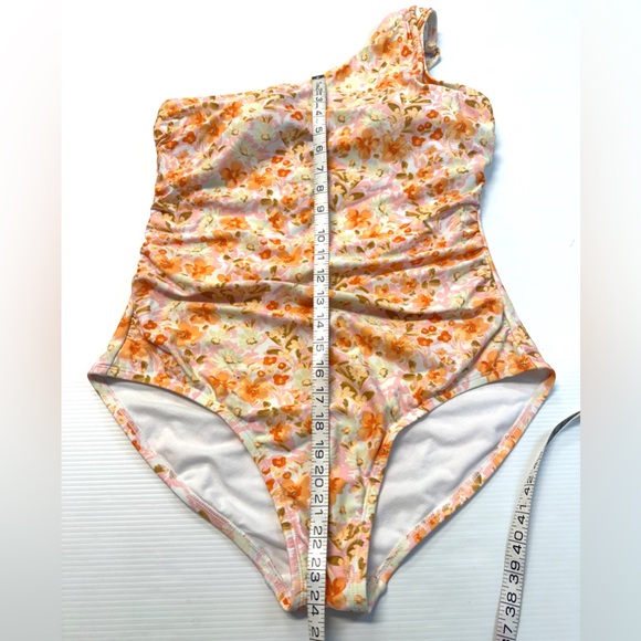 Kona Sol Orange Floral Swimsuit Size Large - Picture 4 of 10